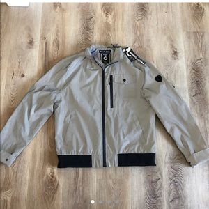 NEW WITH TAGS REFLECTIVE SILVER BOMBER JACKET